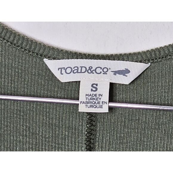 Toad & Co Dress Womens Small Daisy Ribbed Green A Line Sleeveless Boho Outdoor - Picture 7 of 7